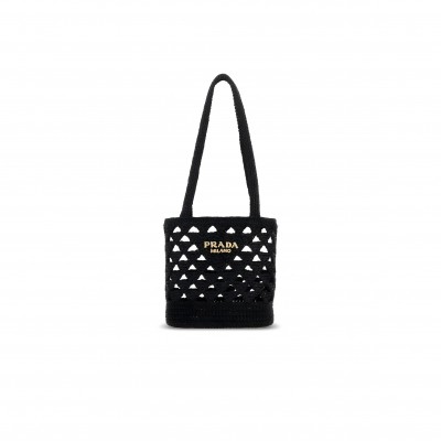 PRADA RAFFIA BAG 1BG494 (18*16.5*10cm)
